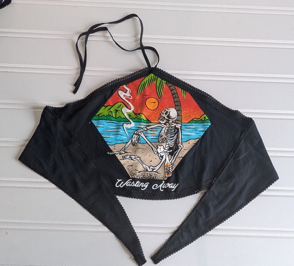 Upcycled Wasting Away Halter Top